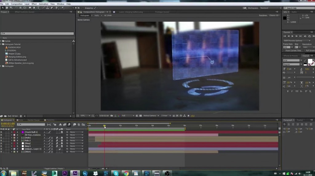 After Effects Tutorial Hologram アイアンマンに出てくるようなホログラム インフォグラフィック作成チュートリアル Video Fish