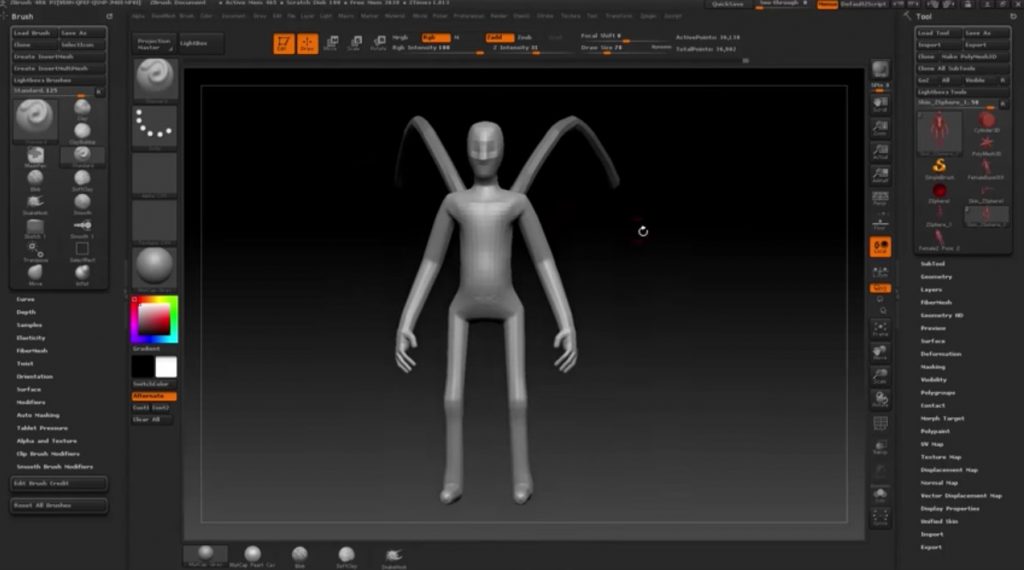 Zsphere Base Mesh Creation Zbrushのzsphereから人型キャラクターやクリーチャーのベースメッシュを作るチュートリアル Video Fish