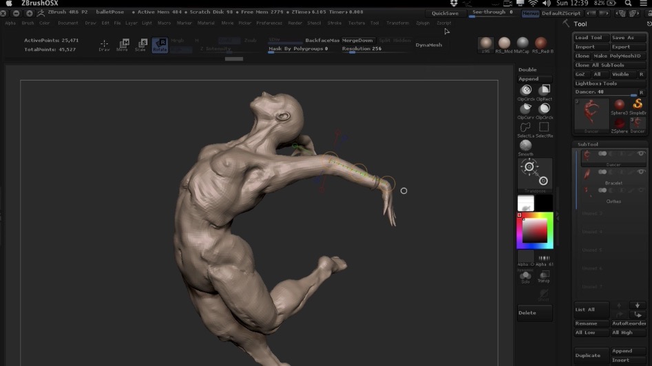 Posing Your Character In Zbrush Zbrushでキャラクターにポーズを付ける方法3つ Video Fish