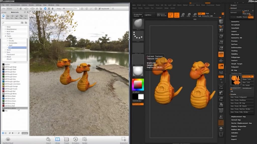 keyshot for zbrush obj import